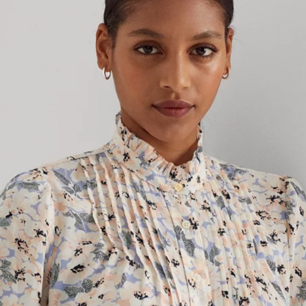 Lauren Women's Ralph Lauren Floral Georgette Blouse NWT - Picture 4 of 6